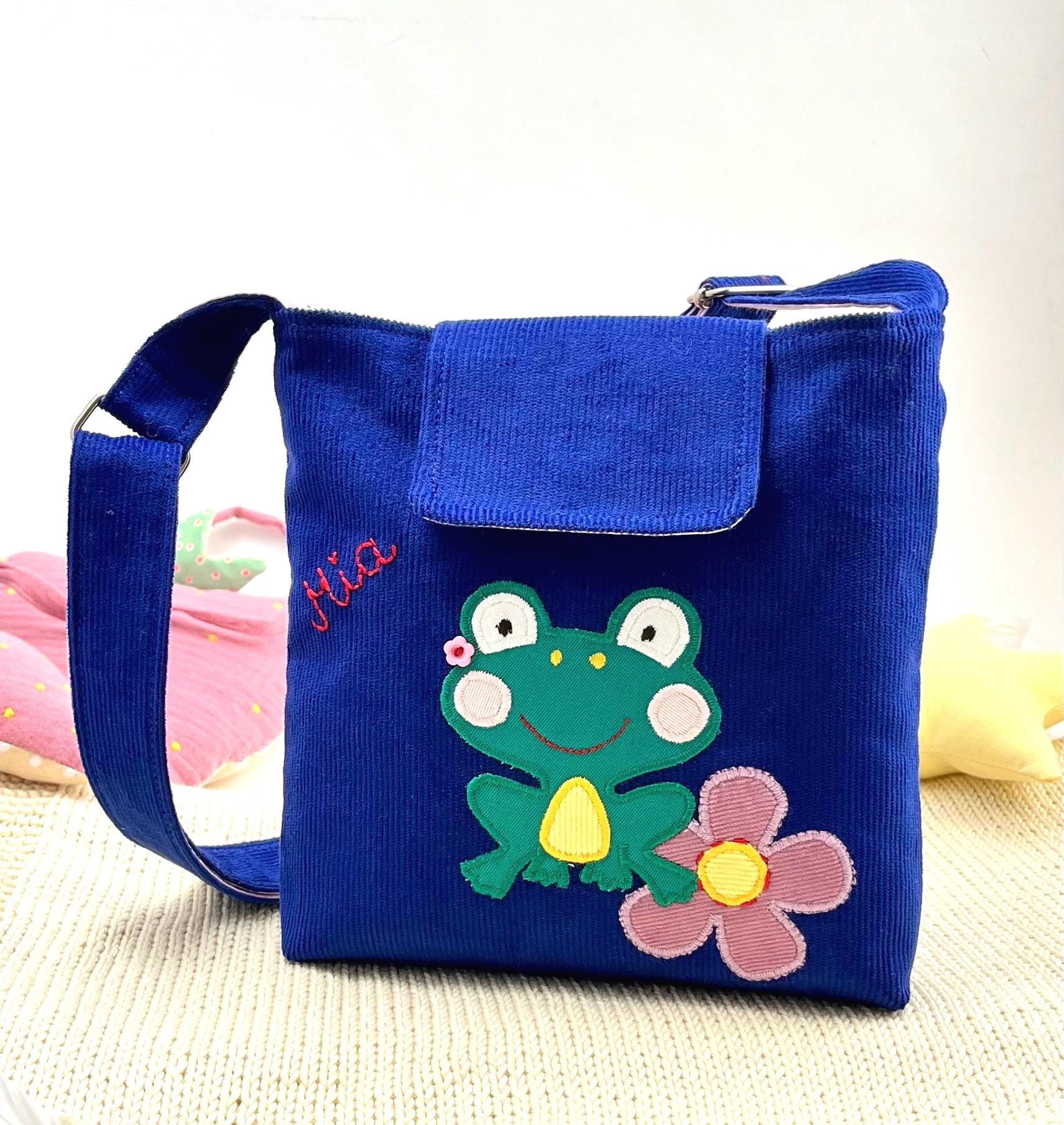 Blaue Kindertasche Mit Frosch von LimpopoBagsButik