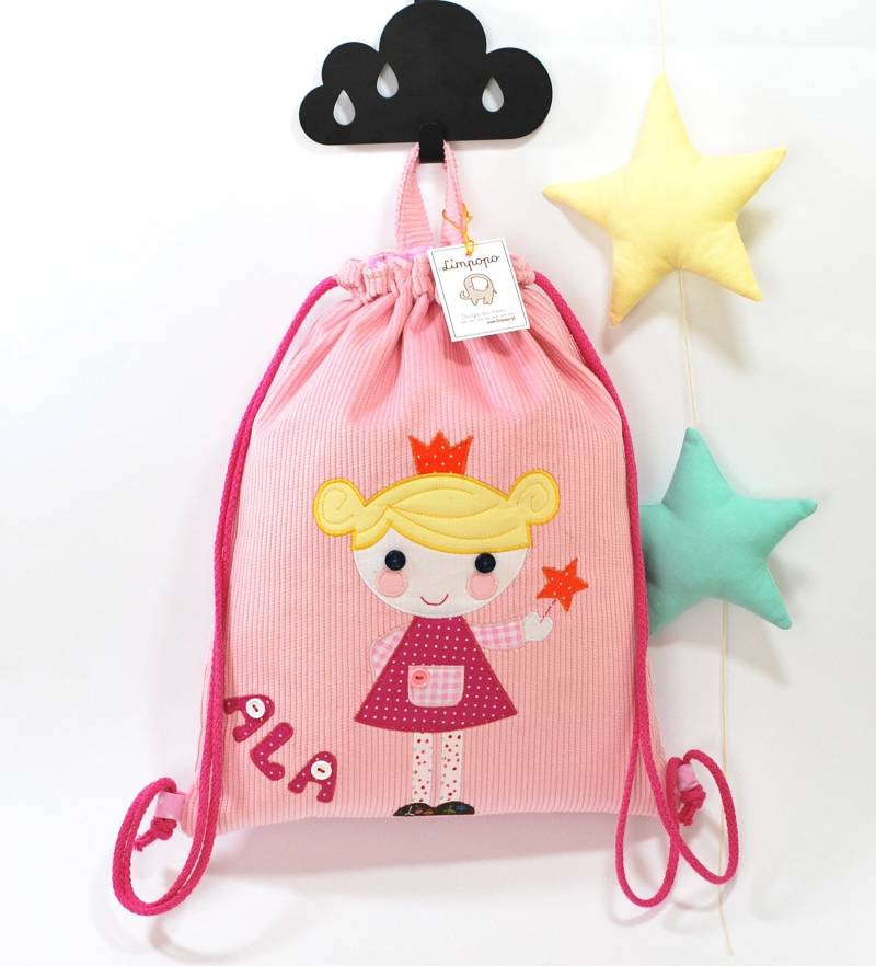 Namenbeutel Mit Prinzessin von LimpopoBagsButik