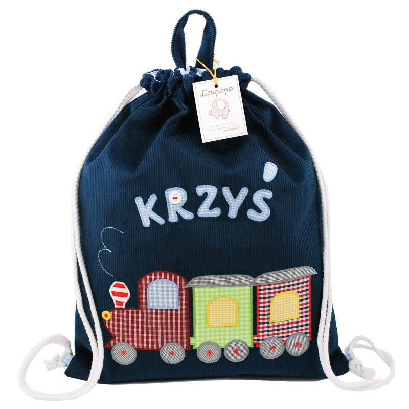 Namenbeutel Mit Zug von LimpopoBagsButik