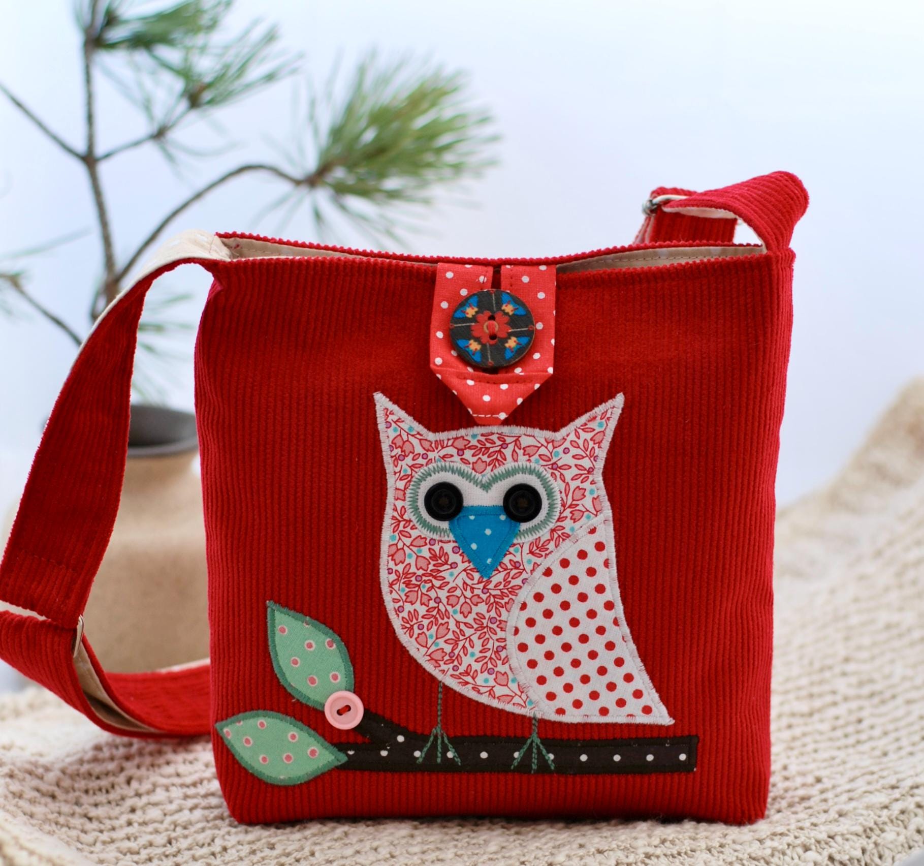 Rote Kindertasche Mit Eule von LimpopoBagsButik