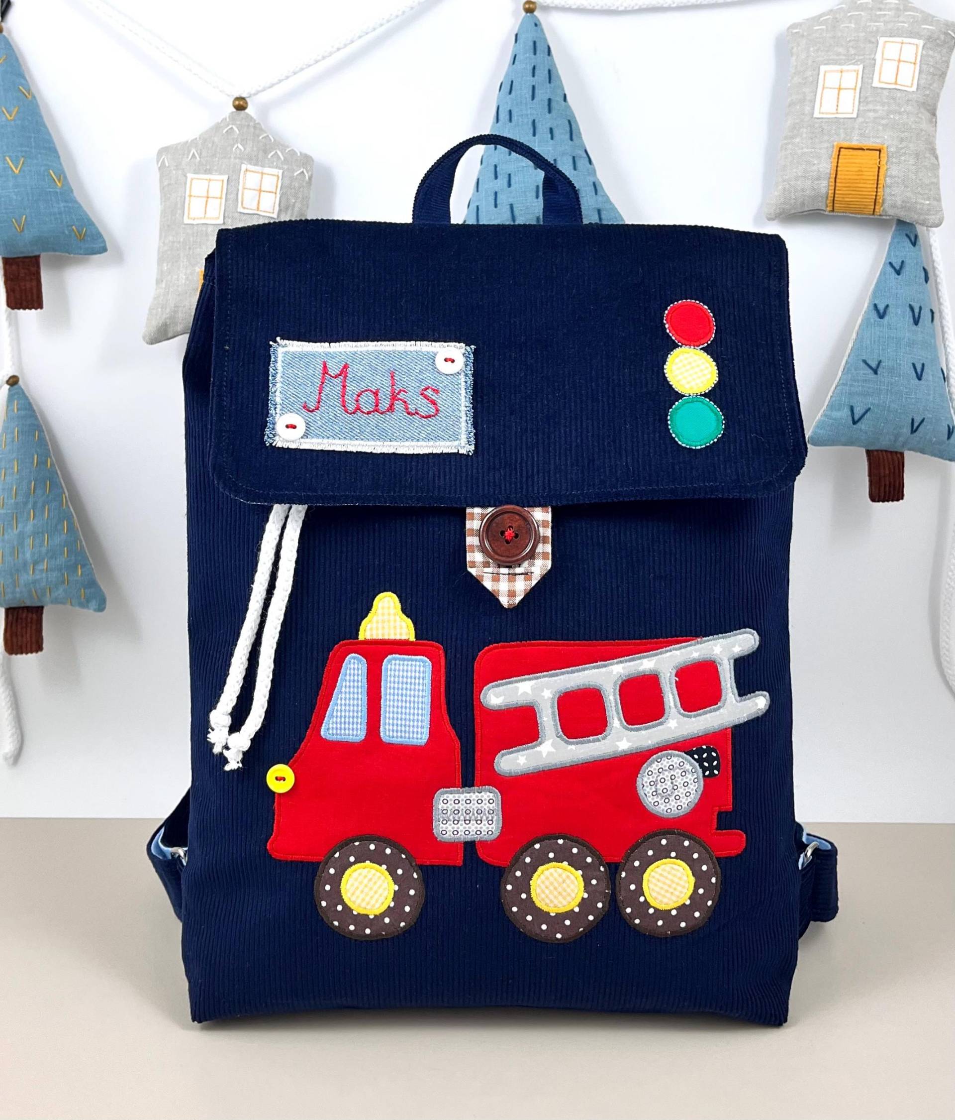 Rucksack Mit Fire Truck von LimpopoBagsButik