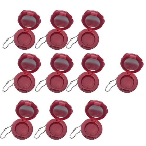 10 Stücke Rosenform Lip Balm Container Mit Verspiegelter Lecksicherem Praktischen Kosmetischen Kosmetischen Kosmetik Und Haushaltsnutzungs Reiseberichtungs Nachfüllgläsern von Limtula