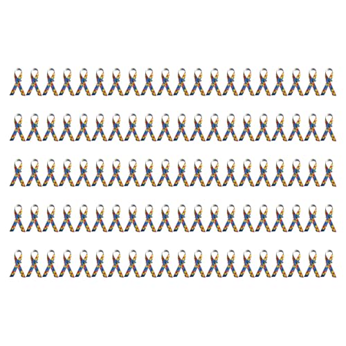 100 PCs Mehrfarbige Satins Autisms Awareness Pins Dekorative Broschen Zubehör Tragbar Für Die Unterstützung Von Autismen Ursachen von Limtula
