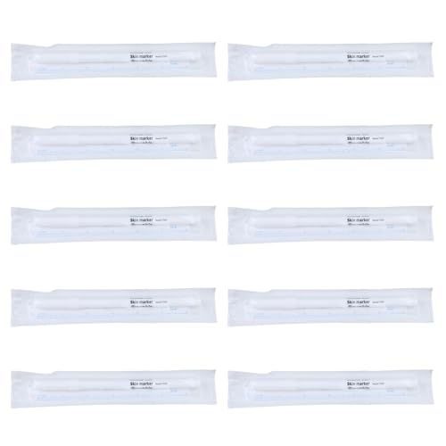 10x/Set Hautmarkierungsstift Augenbrauen Make-up Stift Hautmarker Weiß Marker Stift Hautmarker Positionierungsstift von Limtula