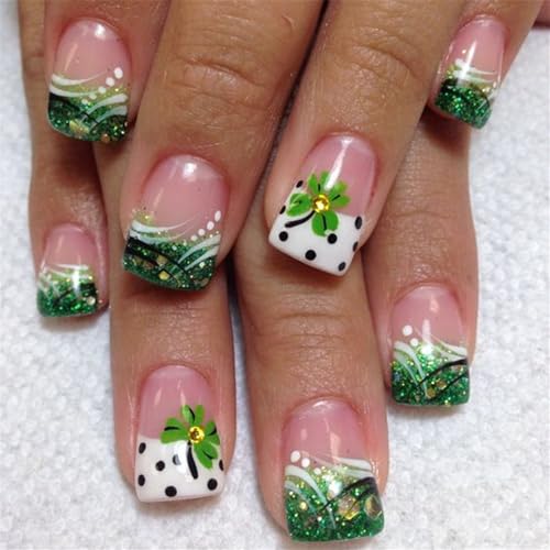 24pcs Glitzern Volle Abdeckungen Tipps Kleben Auf Nägel Künstliche Acryl Falsche Nägel Für Frauen Mädchen Maniküre Kunstzubehör von Limtula