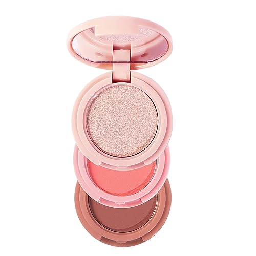3-in-1-Make Up Palette Highlighter & Contouring & Make Up Palette Skulptur Konturierung Platte Glow Highlighter Make Up von Limtula