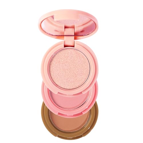 3-in-1-Make Up Palette Highlighter & Contouring & Make Up Palette Skulptur Konturierung Platte Glow Highlighter Make Up von Limtula