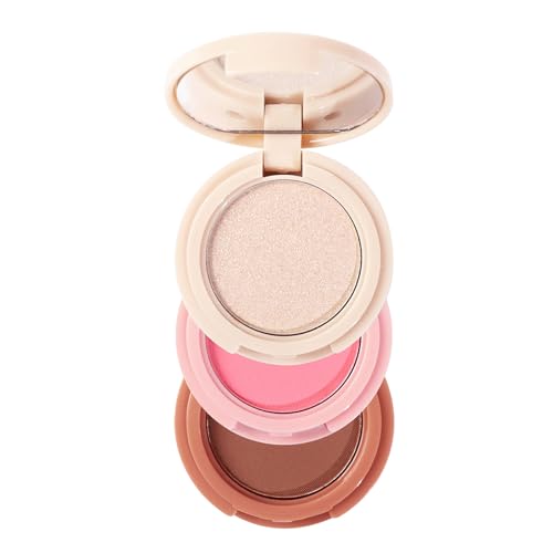 3-in-1-Make Up Palette Highlighter & Contouring & Make Up Palette Skulptur Konturierung Platte Glow Highlighter Make Up von Limtula