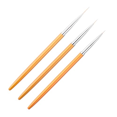 3-teiliges Pinsel-Set für Nägel, Kunstliner, Nägel, Punktierung, Zeichenwerkzeug, Nägel, Malpinsel von Limtula