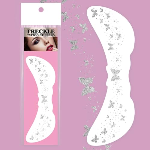 5 Blätter Glitzerte Sommersprossen Gesicht Tätowieren Musikfestival Make Up Aufkleber Langlebig Vorübergehende Vorübergehende Körperkunst Für Event von Limtula