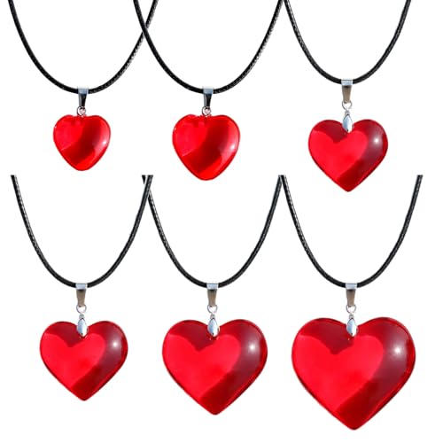 6 Stück europäische Liebesanhänger, modische Schlüsselbeinkette, verstellbares Lederseil, Herz-Halsband, Halsketten-Schmuck 6 Stück europäische Liebesanhänger, modische Schlüsselbeinkette, verstellbares Lederseil, Herz-Halsband, Halsketten-Schmuck von Limtula