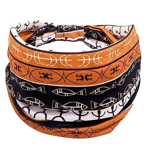 Afrikanisches Stirnband Yoga Sport Workout Haarband Bedrucktes Haarband Breites Elastisches Stirnband Dehnbarer Kopfwickel Für Frauen Und Mädchen Afrikanisches Stirnband Dehnbares Workout von Limtula