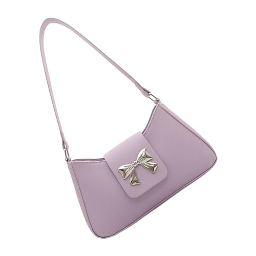 Anspruchsvolle Achseltasche für Damen, Schleifen-Handtasche, PU-Leder, Schultertaschen, trendige Unterarm-Geldbörse für verschiedene Anlässe, trendige Abendtasche, a, One Size von Limtula