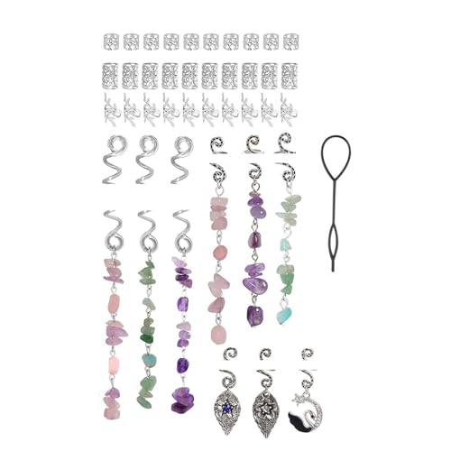 Auffälliger Metall-Dreadlock-Federclip, Haarschmuck, Haarteile, Ornament für einzigartige Frisuren und Modeliebhaber von Limtula