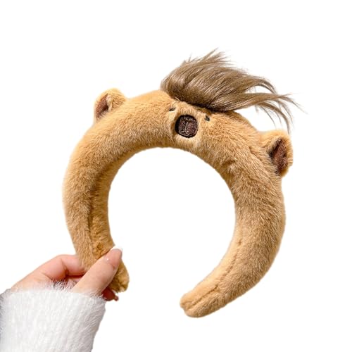 Cartoon Stirnband Capybara Haarband Haarschmuck Stilvolle Kopfbedeckung Kopfschmuck Haarreifen Plüschmaterial Für Frau Capybara Haarschmuck von Limtula