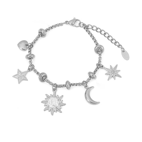 Damen-Schmuck aus Gold oder Stahl, zarter Anhänger, elegante Handgelenkkette mit kleinen Akzenten für Versammlungen Damen-Schmuck aus Gold oder Stahl, zarter Anhänger, elegante Handgelenkkette mit kleinen Akzenten für Versammlungen von Limtula