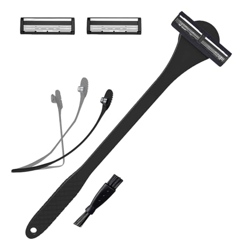 Effizientes Pflegewerkzeug für Herren, 2-in-1-Rückenschrubber und Rasierer mit drei Schichten und ergonomischem Griff (evtl. nicht in deutscher Sprache) von Limtula