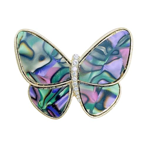 Elegante Emaillierte Schmetterlingsbrosche Mit Funkelnden Legierungs Legelnadel Für Mädchen Ladies Modeaccessoires Alltag Outfit Butterfly Accessoire von Limtula