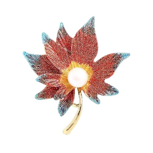 Elegante Maple Leaf Brosche Mit Sicherem Verschlusskleid von Limtula