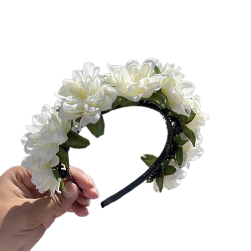 Elegantes Blumen-Haarband, realistisches Blumen-Stirnband für Mädchen, trendiges Modell, Show, Aufführungen, Hochzeit, Party, Schmuck, buntes Blumen-Haarband für Hochzeit, Mädchen, zum Fotografieren von Limtula