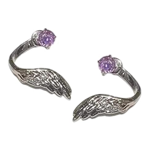 Engel Flügelohrohrstecker Mit Funkelnden Kristalldetails Handgefertigte Strasssteine Durchdringende Ohrringe Für Modeschmuckliebhaber Elegante Ohrringe Für Empfindliche Ohren von Limtula