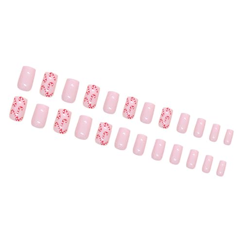Fashion Artificial Nails Square Christmas Press Auf Nägeln Mit Punkten Designs Vollbezüge Kleben Auf Nägeln Für Frauen 24pcs von Limtula