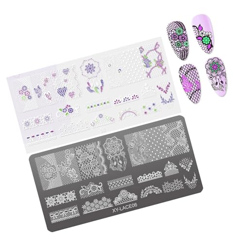 Französische Nägel Kunststempelplatte Blumen Nägel Schablone Stempel Hollow Linien Maniküre Vorlage Schablone Nägel Kunstdekoration Französische Nägel Kunststempelplatte Blumen Nägel Schablone Stempel Hollow Linien Maniküre Vorlage Schablone Nägel Kunstdekoration von Limtula