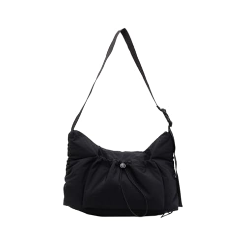 Frauen Bag Korean Styles Crossbody Draw String Schulter Canvas Messenger School Für Reisen Tägliche Frauen Dracken Schulter Großer Kapazität Messenger Plissiert Crossbody von Limtula