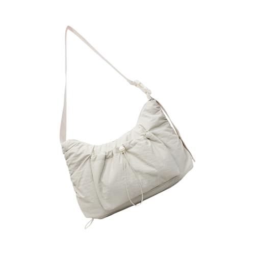 Frauen Bag Korean Styles Crossbody Draw String Schulter Canvas Messenger School Für Reisen Tägliche Frauen Dracken Schulter Großer Kapazität Messenger Plissiert Crossbody von Limtula