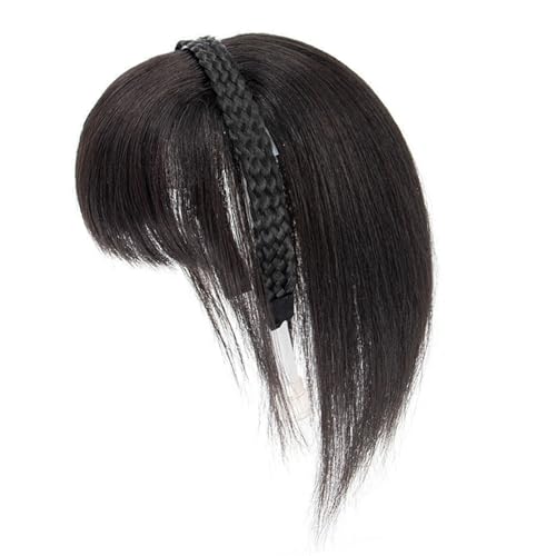 Frauen Geflochtenes Haarstück Perücken Stirnbandstile Schwarze Falsche Fringe Bang Haare Volldichte Stirnband Perücken Für Frauen von Limtula