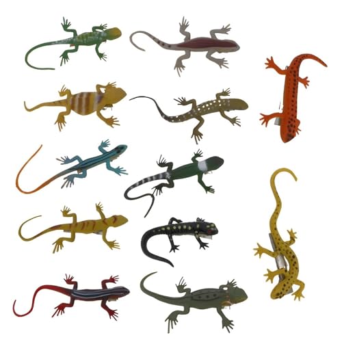 Haarspangen mit Eidechsen, hohe Simulation, für Partys und Halloween, Feiern, Partys, Versammlungen, 3/12 Stück von Limtula