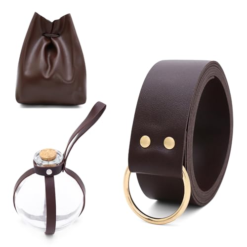 Halloween Mittelalter Ledergürtel Hüfttasche Trank Flasche Mittelalter Leder Seitentasche Zauberer Hüfttaschen Seitentasche, Cst009 4 von Limtula