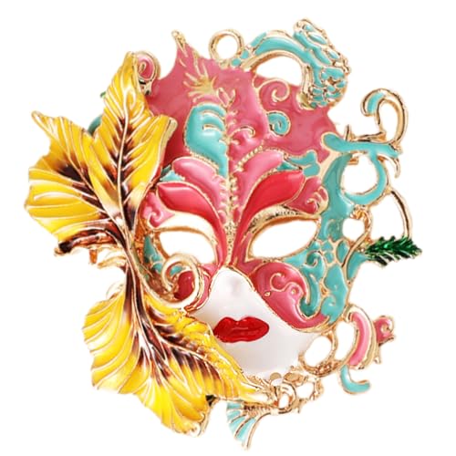 Handgefertigte Emaillierte Maske Form Ethnisch Inspirierte Schmuckzubehör Kirsit Materialien Zeitgenössische Design Kulturerbe Inspiriertes Schmuck Geschenk von Limtula