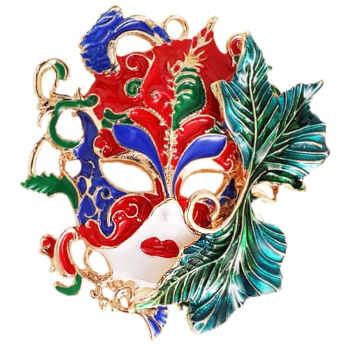 Handgefertigte Emaillierte Maske Form Ethnisch Inspirierte Schmuckzubehör Kirsit Materialien Zeitgenössische Design Kulturerbe Inspiriertes Schmuck Geschenk von Limtula