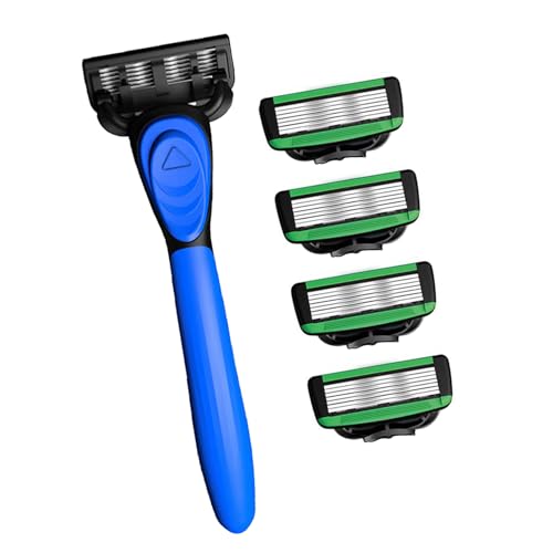 Herrenrasierer mit 7-lagiger Klinge und ergonomischem Gummigriff, Rasur, 5 Ersatzköpfe von Limtula
