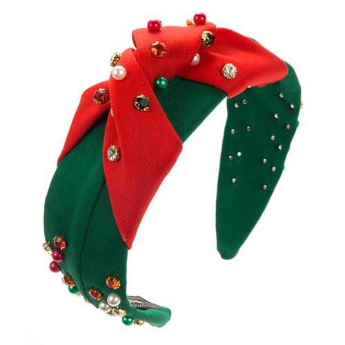 Knoten-Stirnband mit breiter Krempe, zarte Weihnachts-Stirnbänder, rutschfeste Stirnbänder, süße Mädchen, Foto-Stirnbänder für Frauen, Weihnachts-Stirnbänder für Kinder, breite Weihnachts-Stirnbänder von Limtula