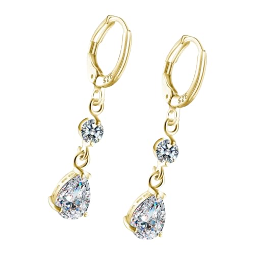 Kreatives Wassertropfen Ohr Anhänger Anspruchsvoller Zirkonia Ohrringe Charme Für Frauen Ideal Zur Verbesserung Jedes Outfits Bequeme Verschleißohrringe von Limtula