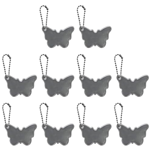 Limtula 10 Pcs Hoher Sichtbarkeit Reflektierender Schmetterlingshänge Ornamente Robustes PVC Autodekorationszubehör Für Fahrer Outfits von Limtula