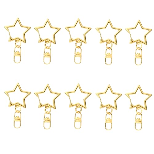 Limtula 10pcs Sternform Schlüsselanhänger Einzigartige Abbildung 8 Designs Legierungstextur Geeignet Für Mode Enthusiasten Und Geschenkliebhaber von Limtula