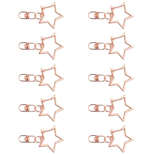 Limtula 10pcs Sternform Schlüsselanhänger Einzigartige Abbildung 8 Designs Legierungstextur Geeignet Für Mode Enthusiasten Und Geschenkliebhaber von Limtula
