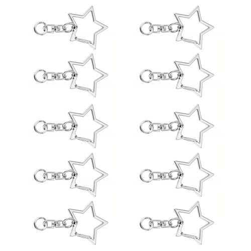 Limtula 10pcs Sternform Schlüsselanhänger Einzigartige Abbildung 8 Designs Legierungstextur Geeignet Für Mode Enthusiasten Und Geschenkliebhaber von Limtula