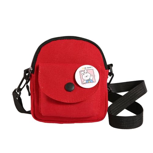 Limtula 2024 Crossbody-Tasche, Handytasche, kleine Tasche, niedliche Tasche mit abnehmbarem Riemen, für Teenager, Mädchen, Reisen, Schultertaschen, rot von Limtula