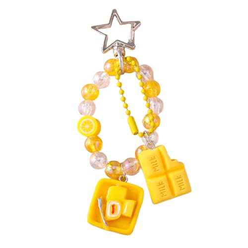 Limtula Ästhetischer Schlüsselbund Charme Perlen Bag Anhänger Schokoladenherz Perlen Schlüsselanhänger Hängen Ornamente Für Frauen Ästhetische Schlüsselbund Reize von Limtula