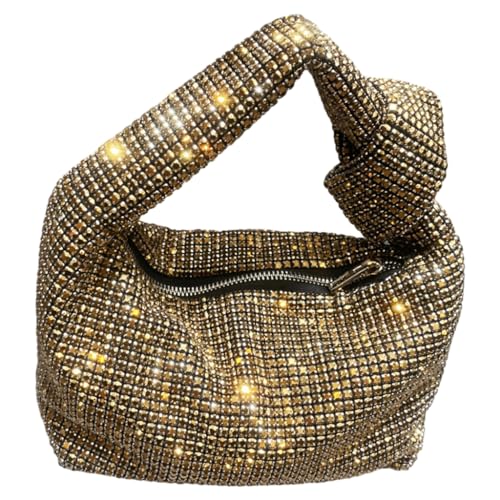 Limtula Abendtasche für Damen, modische Clutch, Handtasche, Clutch, Hochzeit, Party, Unterarmtasche für Bankette, Deep Gold von Limtula