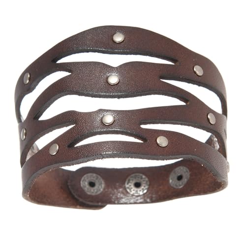 Limtula Besetzte Ledermanschette Armband Für Männer Und Frauen Hip Hop Stile Tragbare Komfortable Designs Unisex Hip Hop Schmuck Schmuck von Limtula