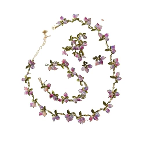 Limtula Blatt Halskette Armband Tropfen Ohrringe Perlen Halskette Ohrstollen Modern Schmuck Set Für Stilvolle Frauen Und Mädchen Frauen Party Schmuck Geeignet von Limtula