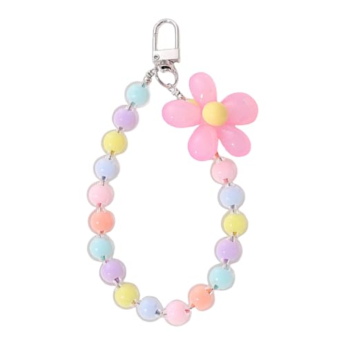 Limtula Buntes Acrylblumen Anhänger Schlüsselhalter Leichter Beutelzubehör Schlüsselbund Mit Metallclip Schlüsselring Für Tägliche Verwendung Niedlicher Blütenschlüsselkette Für Frauen von Limtula