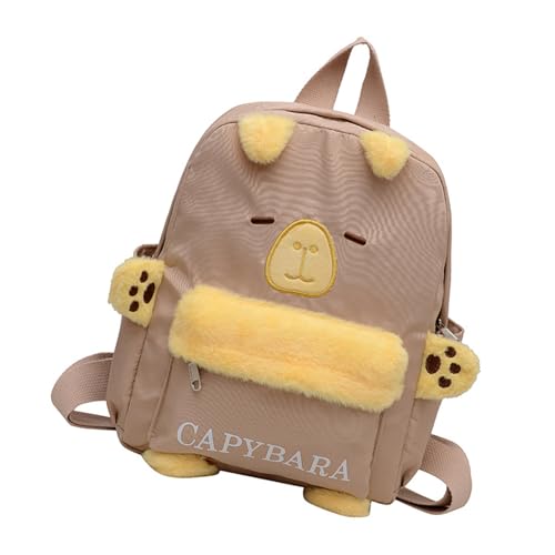Limtula Cartoon-Rucksack, süße Puppentasche, Reisetasche, großes Fassungsvermögen, Schulrucksack, für Mädchen, Kinder, Plüsch, Teenager, Schule, süße Puppen, Cartoons für den täglichen Gebrauch, khaki Limtula Cartoon-Rucksack, süße Puppentasche, Reisetasche, großes Fassungsvermögen, Schulrucksack, für Mädchen, Kinder, Plüsch, Teenager, Schule, süße Puppen, Cartoons für den täglichen Gebrauch, khaki von Limtula