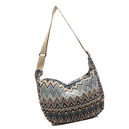Limtula Damen Crossbody Bag 2025 Canvas Satchel Geldbörse Casual Umhängetasche mit verstellbarem Riemen für den täglichen Gebrauch Bequemer Schultergurt, hellblau, One Size von Limtula