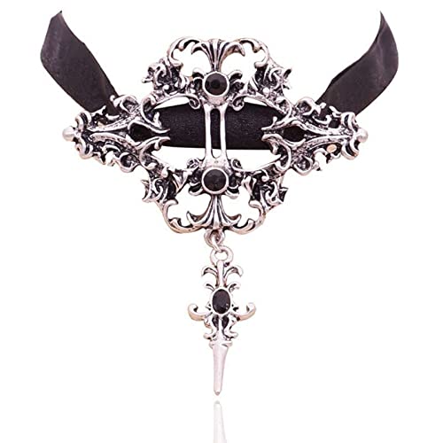 Limtula Damen-Halskette, Gothic, schwarze Spitze, für Halloween, Punk-Kostüm, Party, königliches Geschenk, Vintage, Wie beschrieben von Limtula